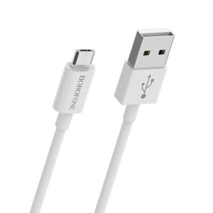 Borofone Kabel BX22 Bloom USB na micro USB 2,4A 1 metr biały