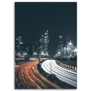 Obraz na płótnie, Miasto nocą, 1-częściowy 60x90
