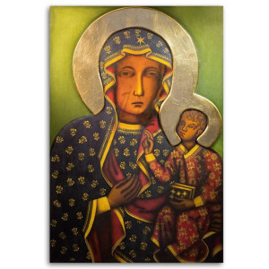 Obraz na płótnie, Matka Boska Częstochowska, 1-częściowy 40x60