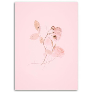 Obraz na płótnie, Minimalistyczny różowy kwiat, 1-częściowy 80x120