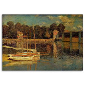 Obraz na płótnie, Most w Argenteuil - C. Monet, reprodukcja, 1-częściowy 40