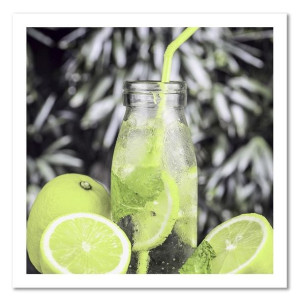 Obraz na płótnie, Napój i limonki, 1-częściowy 50x50