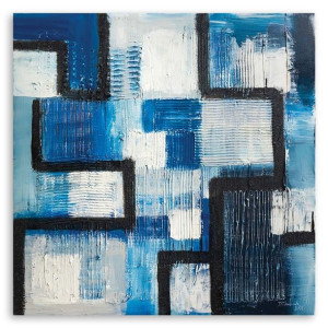 Obraz na płótnie, Niebieska abstrakcja, 1-częściowy 30x30
