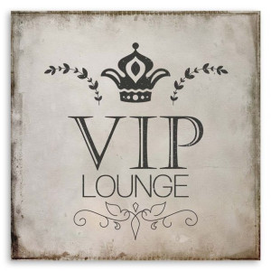 Obraz na płótnie, Napis VIP lounge, 1-częściowy 30x30