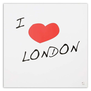 Obraz na płótnie, Napis I Love London 60x60