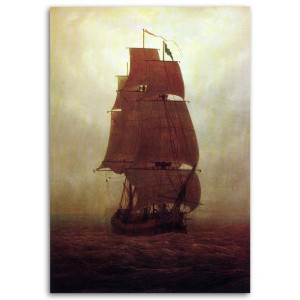Obraz na płótnie, Żaglowiec - C. D. Friedrich, reprodukcja, 1-częściowy 70x