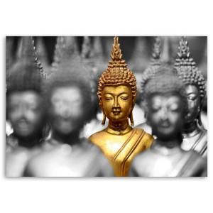 Obraz na płótnie, Złoty Budda w tłumie, 1-częściowy 100x70