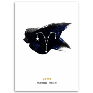 Obraz na płótnie, Znak zodiaku - Baran, 1-częściowy 60x90