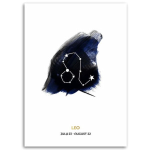 Obraz na płótnie, Znak zodiaku - Lew, 1-częściowy 40x60