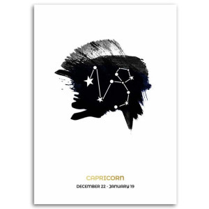 Obraz na płótnie, Znak zodiaku - Koziorożec, 1-częściowy 40x60