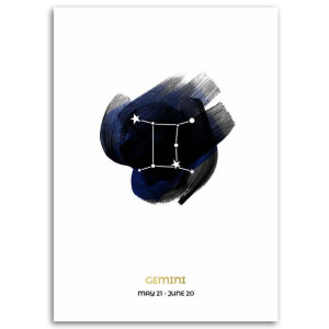 Obraz na płótnie, Znak zodiaku - Bliźnięta, 1-częściowy 40x60