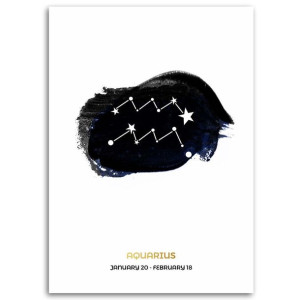 Obraz na płótnie, Znak zodiaku - Wodnik, 1-częściowy 80x120