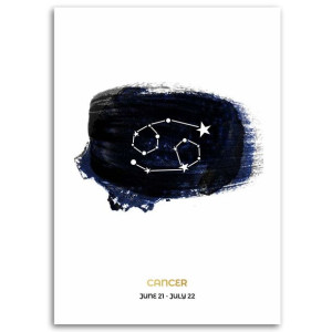Obraz na płótnie, Znak zodiaku - Rak, 1-częściowy 70x100
