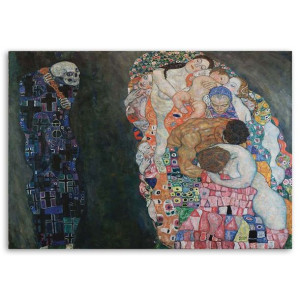Obraz na płótnie, Życie i śmierć - G. Klimt, reprodukcja, 1-częściowy 70x10