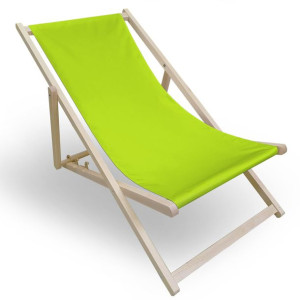 Leżak DREWNIANY ogrodowy PLAŻOWY regulacja SKŁADANY Limonka