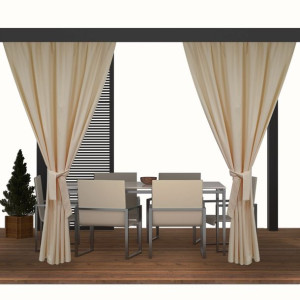 Zasłona do altany ogrodowej z tunelem 155x240 434-17-35 beż jasny