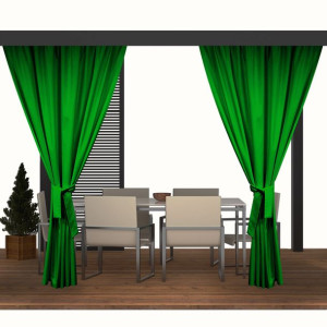 Zasłona do altany ogrodowej z tunelem 155x240 434-31-25 zieleń trawiasta