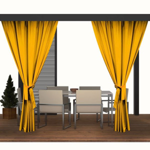 Zasłona do altany ogrodowej z tunelem 155x240 434-40-05 żółty