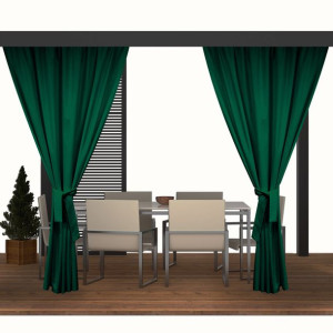 Zasłona do altany ogrodowej z tunelem 155x240 434-71-26 zieleń butelkowa