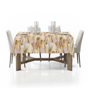 Nowoczesny obrus na stół 140x200 D404-286 złote liście