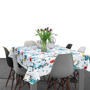 Plamoodporny obrus na stół 140x200 D549-160 rozsypane kwiaty