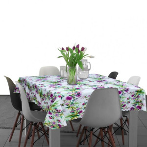 Plamoodporny obrus na stół 140x220 D549-114 polne kwiaty