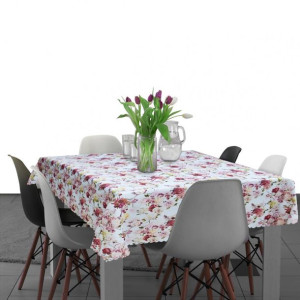 Plamoodporny obrus na stół 140x220 D549-129 kwiat róży