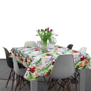 Plamoodporny obrus na stół 140x220 D549-134 egzotyczny kwiat