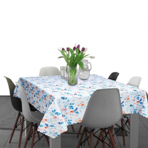Plamoodporny obrus na stół 140x220 D549-157 drobne kwiaty