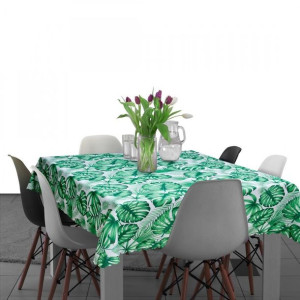 Plamoodporny obrus na stół 140x280 D549-100 liście monstery