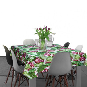 Plamoodporny obrus na stół 140x280 D549-150 liście monstery