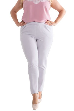 Spodnie ERYKA dzianinowe szare 54 PLUS SIZE