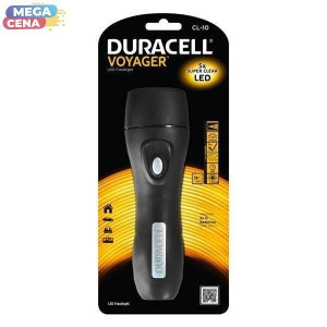 Duracell Latarka LED VOYAGER CL-10, gumowy uchwyt+ 2x D