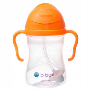 B.box Bidon Ze Słomką Kubek 240 Ml Pomarańczowy