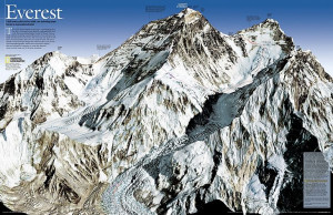 Mount Everest Mapa Ścienna Ozdobna Nat Geo Arkusz