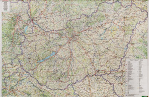 Węgry Mapa Ścienna Węgier Drogowa Arkusz Fb