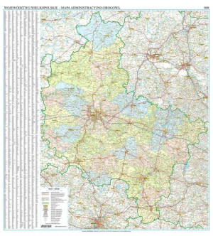 Mapa Ścienna Wielkopolskie Arkusz Papierowy 2022