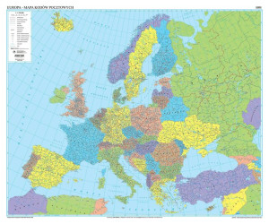 Europa Mapa Ścienna Kodowa Europy Arkuszowa