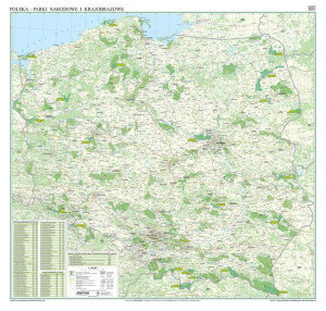 Polskia 2021 Parki Narodowe Krajobrazowe Mapa Eg