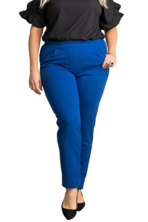 Spodnie BENTON na gumce chabrowe 54 PLUS SIZE