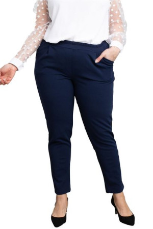 Spodnie BENTON na gumce granatowe 48 PLUS SIZE