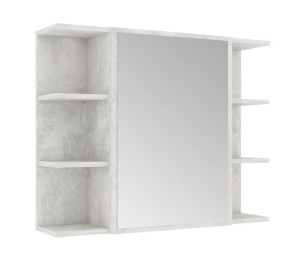 Szafka z lustrem do łazienki szary beton 80 cm