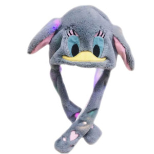 Świecąca LED Czapka Z Ruchomymi Uszami Kaczka Daisy Kigurumi