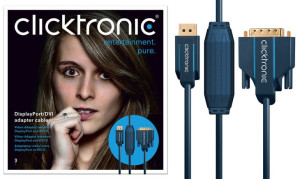 CLICKTRONIC Kabel DisplayPort DP - DVI-D (24+1) 1m