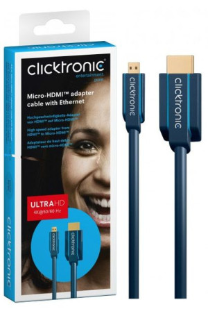 CLICKTRONIC Kabel HDMI - micro HDMI 2.0 4K 60Hz 5m