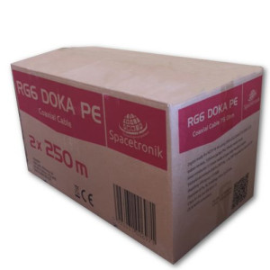 Kabel RG6 Spacetronik DOKA PE 4K Trishield 2x250