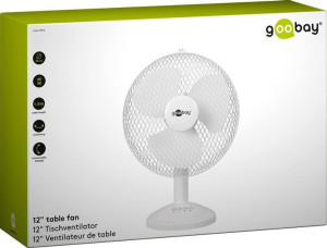 Wentylator biurkowy 12" 40W Goobay plastik biały
