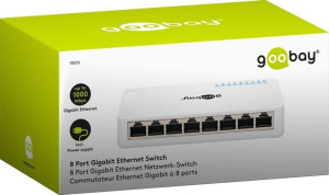 Switch sieciowy RJ45 8-portowy Goobay 1Gbps