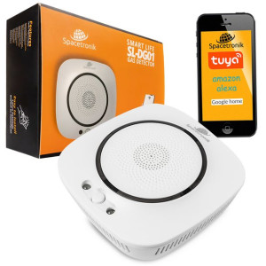Bezprzewodowy Czujnik Czujka Gazu Alarm Smart Life Tuya Spacetronik SL-DG01