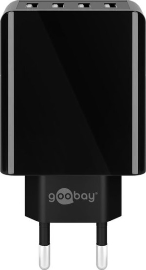 Ładowarka sieciowa 4x USB 30W 3A Goobay CZARNA